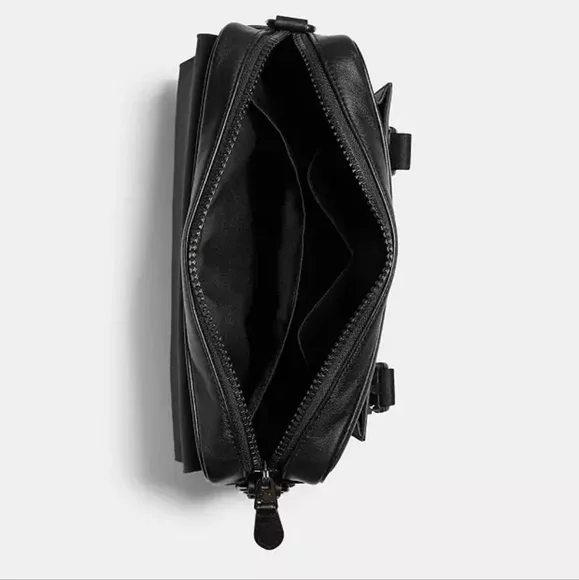 NWT Coach Track Bag Shoulder Brand Mens Crossbody Genuine Leather Black C2715